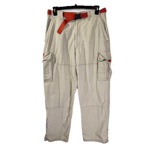 Abercrombie & Fitch Other - Vintage Abercrombie Fitch Pants Mens Medium Beige Cargo Paratrooper Baggy Y2K